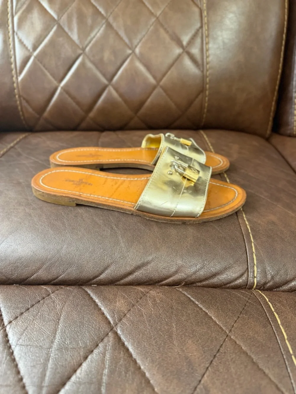 Louis Vuitton Lock It Slide Sandals - Picture 4 of 11